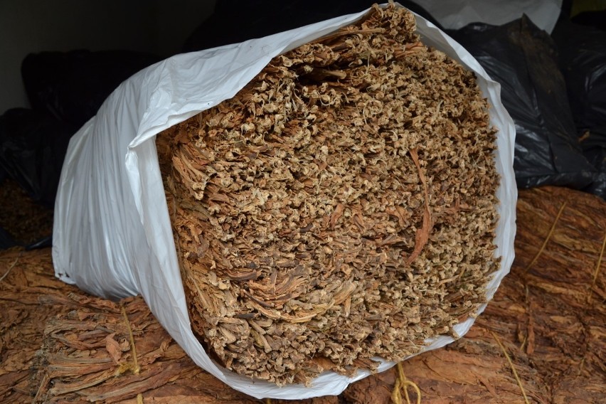 Policjanci z Proszowic zabezpieczyli 1,5 tony tytoniu