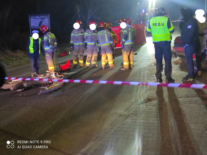Groźny wypadek wydarzył się na ul. Łazowskiej w Dąbrowie...