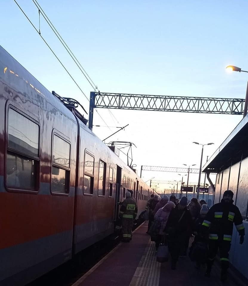 Awaria pociągu z uchodźcami koło Brzeska po zderzeniu z...