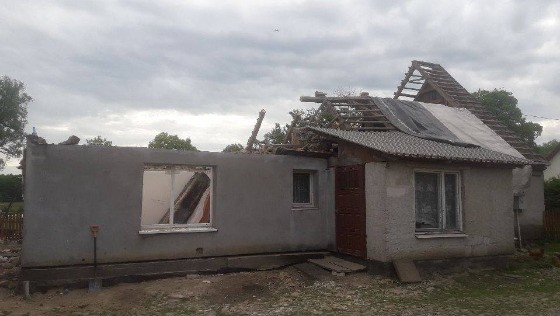 Tak wyglądał dom mieszkańców Kończewa po katastrofie...