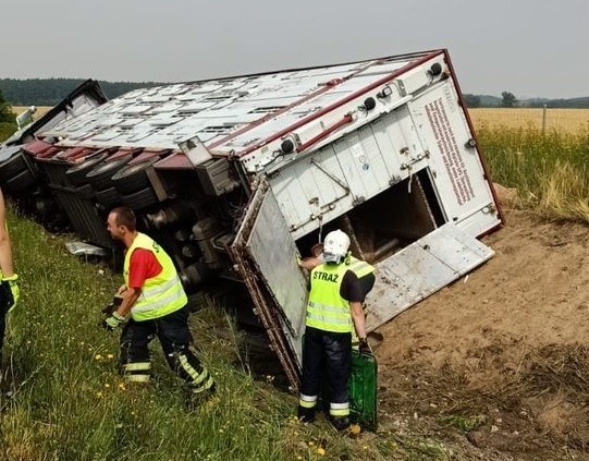 W środę, 14 lipca droga S11 między węzłami Poznań Północ i Poznań Rokietnica. Ciężarówka przewożąca świnie wpadła do rowu. Droga była zablokowana.