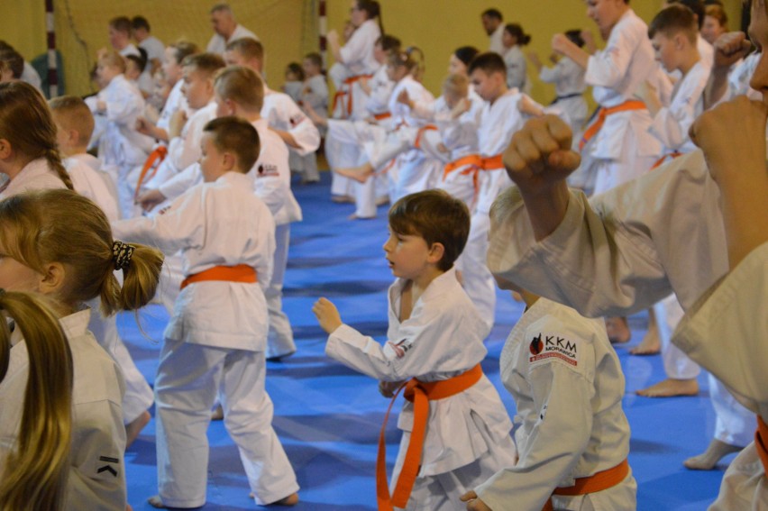 Egzamin na stopnie kyu w Klubie Karate Morawica z wicemistrzem świata Maciejem Mazurem. Zobacz zdjęcia