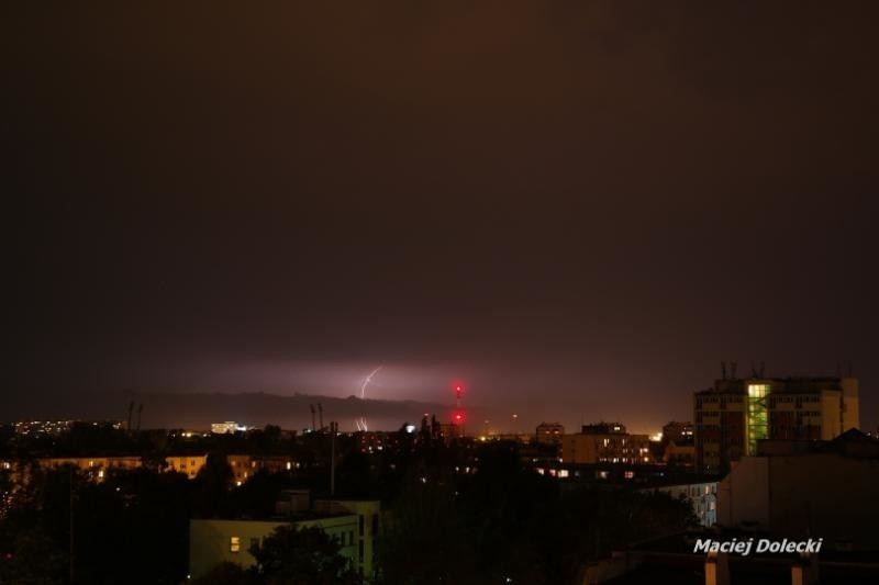 Wyładowania nad Strzegomiem i Środą Śląską sfotografowane...