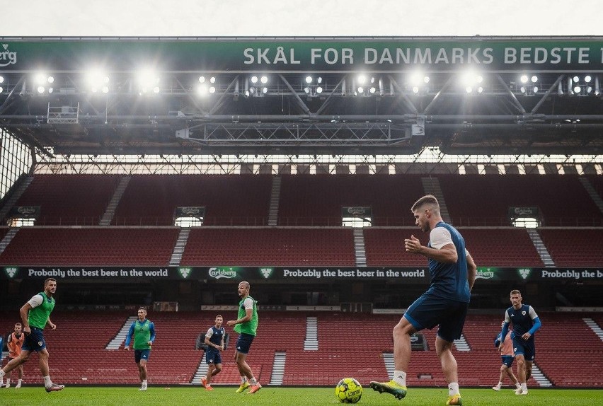 Trening Piasta przed meczem z FC Kopenhaga.