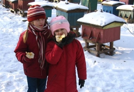 Sandra Jaśkowiak, na zdjęciu z lewej i Klaudia Markiecka ubiegłoroczne ferie, spędziły z Trzebiatowskim Ośrodkiem Kultury. Były m.in. na wycieczce w pasiece połączonej z degustacją miodu.