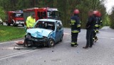 Wypadek w Olkuszu. Na skrzyżowaniu zderzyły się dwa samochody. Jedna osoba trafiła do szpitala