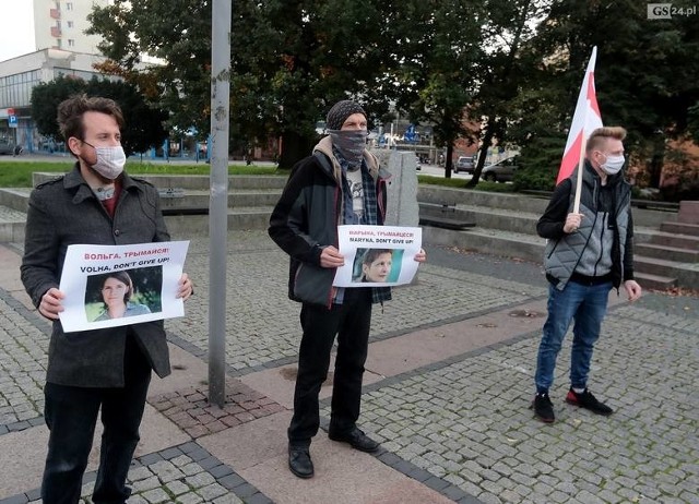 Manifestacja "Solidarni z Białorusią" w Szczecinie
