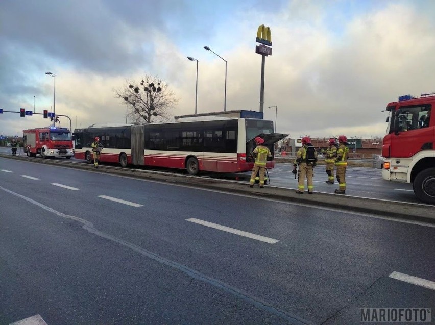Pożar autobusu w Opolu.