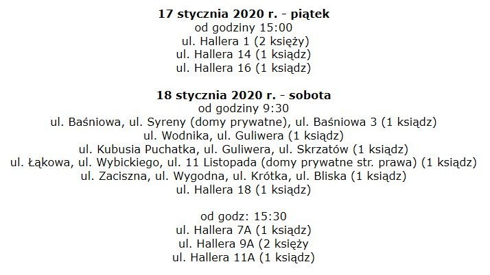 Ostrołęka. Kolęda w parafii Św. Antoniego 13 – 20.01.2020. Kiedy do waszych drzwi zapuka ksiądz? 