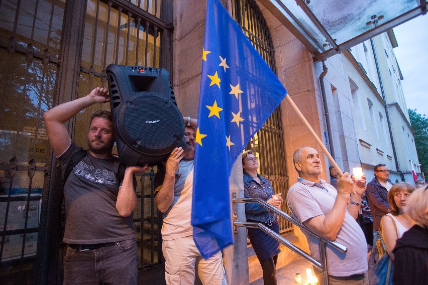 Demonstracja przed słupskim sądem