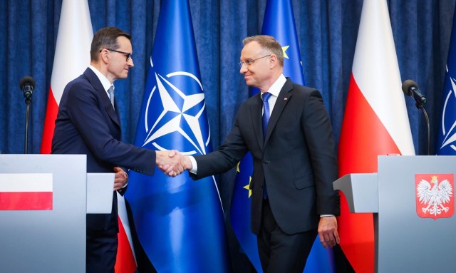 W Pałacu Prezydenckim odbyło się spotkanie prezydenta Andrzeja Dudy i premiera Mateusza Morawieckiego.