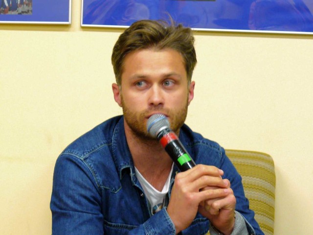 Maciej Zakościelny na spotkaniu ze swoimi fanami.