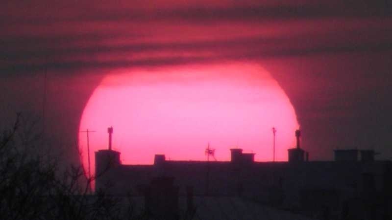 Wschód słońca nad Kielcami  
