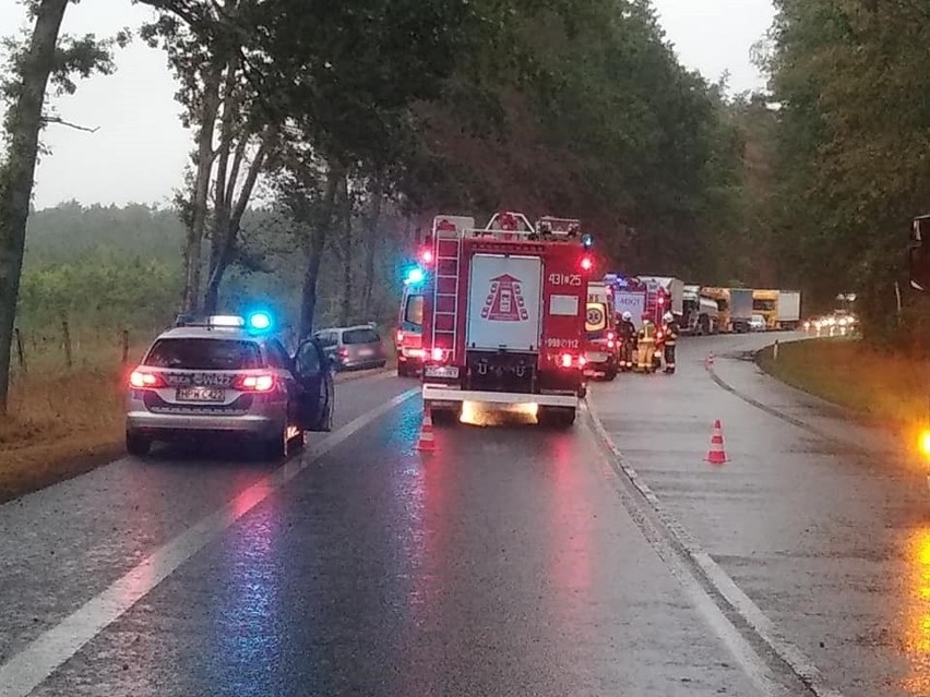 Wypadek w rejonie Przybiernowa.