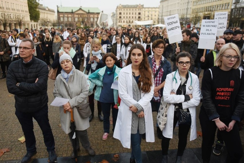Studenci medycyny zorganizowali w środę manifestację na...