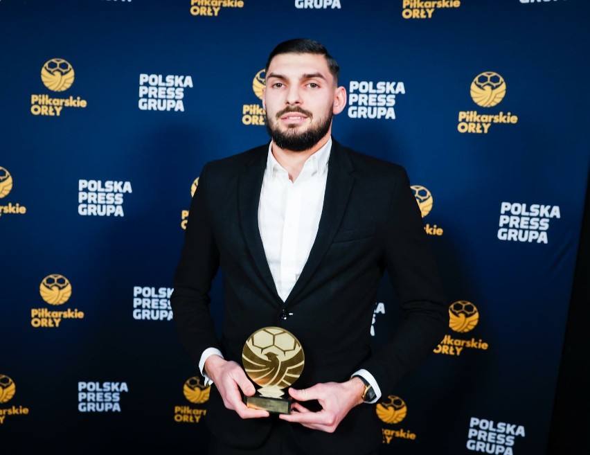 Patryk Perliński odebrał nagrodę "Piłkarskich Orłów" podczas...