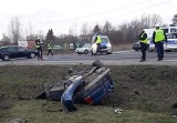 Gmina Jedlnia-Letnisko. Wypadek z udziałem auta osobowego i samochodu ciężarowego. Dwoje rannych w szpitalu