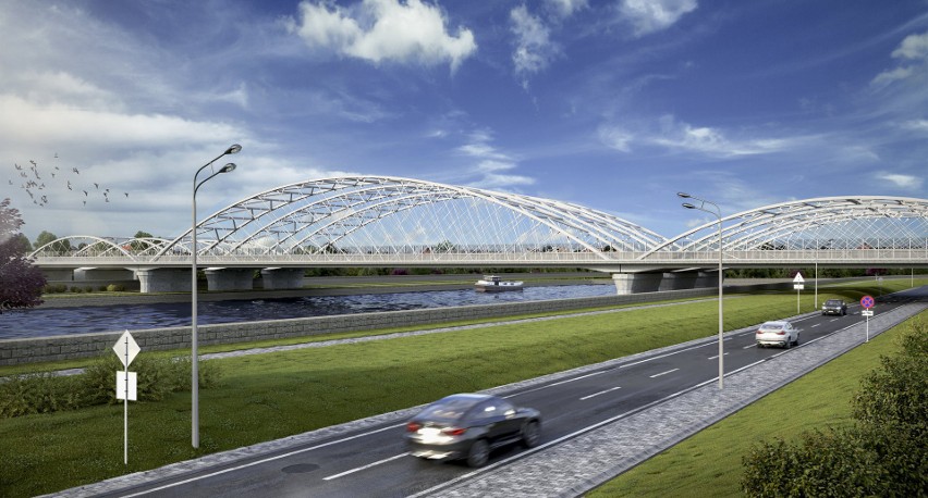 Kraków. Za rok ma być gotowy nowy most pieszo-rowerowy nad Wisłą [WIZUALIZACJE]