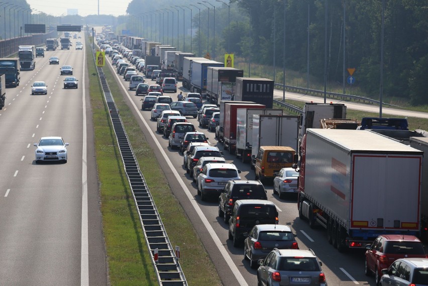 Autostrada A4 w Śląskiem często się korkuje, zwłaszcza gdy...