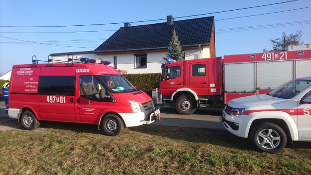 Akcja strażaków w Suchej po wybuchu gazu z butli.