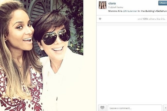 Ciara i Kris Jenner (fot. screen z Instagram.com