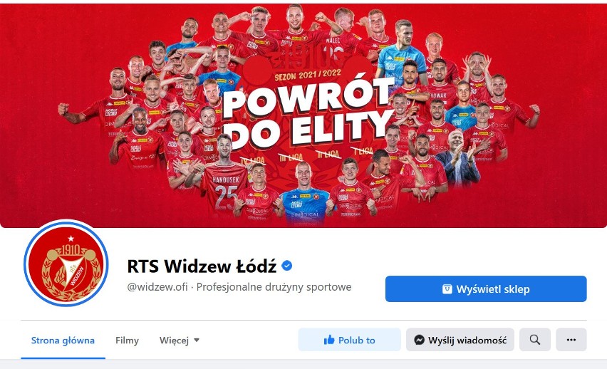 7. miejsce: Widzew Łódź - 148.515 osób lubi Facebooku,...