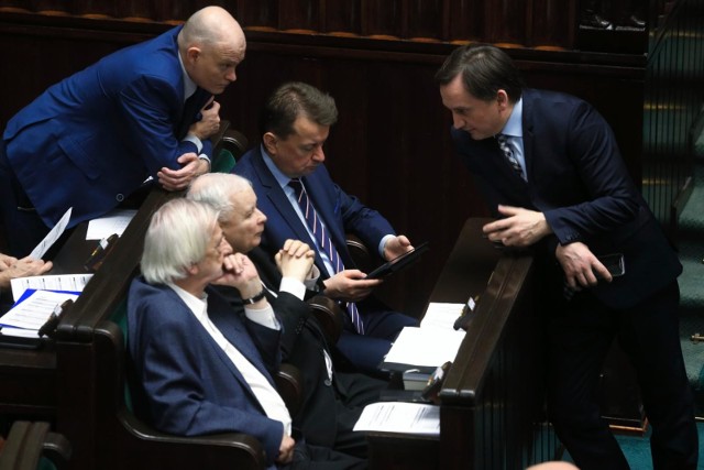 23.01.2020 warszawa posiedzenie sejmu n/z ryszard terlecki , jaroslaw kaczynski , mariusz blaszczak , zbigniew ziobrofot. adam jankowski / polska press