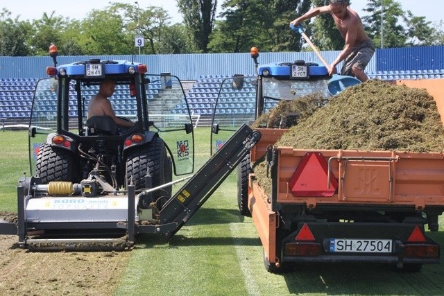 Boisko Ruchu Chorzów zaorane