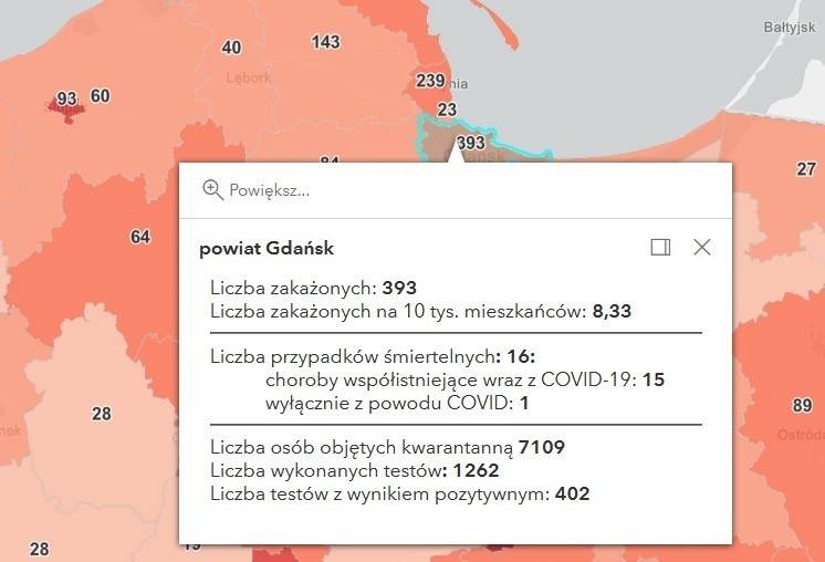 Koronawirus na Pomorzu 01.04.2021. 1873 nowych przypadków zachorowania na Covid-19 w województwie pomorskim! Zmarło 41 osób