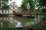 Niebezpiecznie mało wody przy kościele na wyspie w Zwierzyńcu
