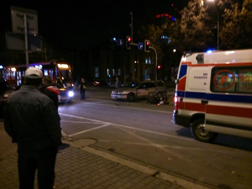 Wypadek na Warszawskiej w Katowicach