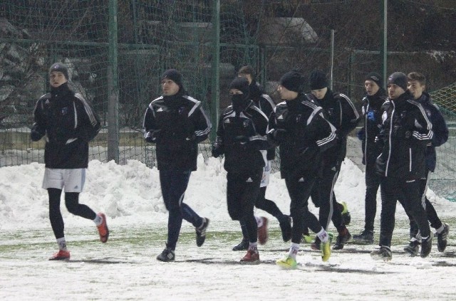 Zawodnicy Broni na treningu