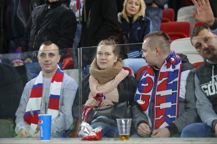 Kibice Górnika Zabrze na meczu z Lechem Poznań