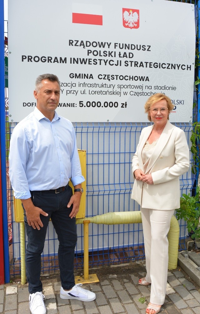Prezes Skry Częstochowa Artur Szymczyk podziękował europoseł Jadwidze Wiśniewskiej za wsparcie udzielone klubowi