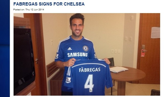 Cesc Fabregas podpisał pięcioletni kontrakt z Chelsea