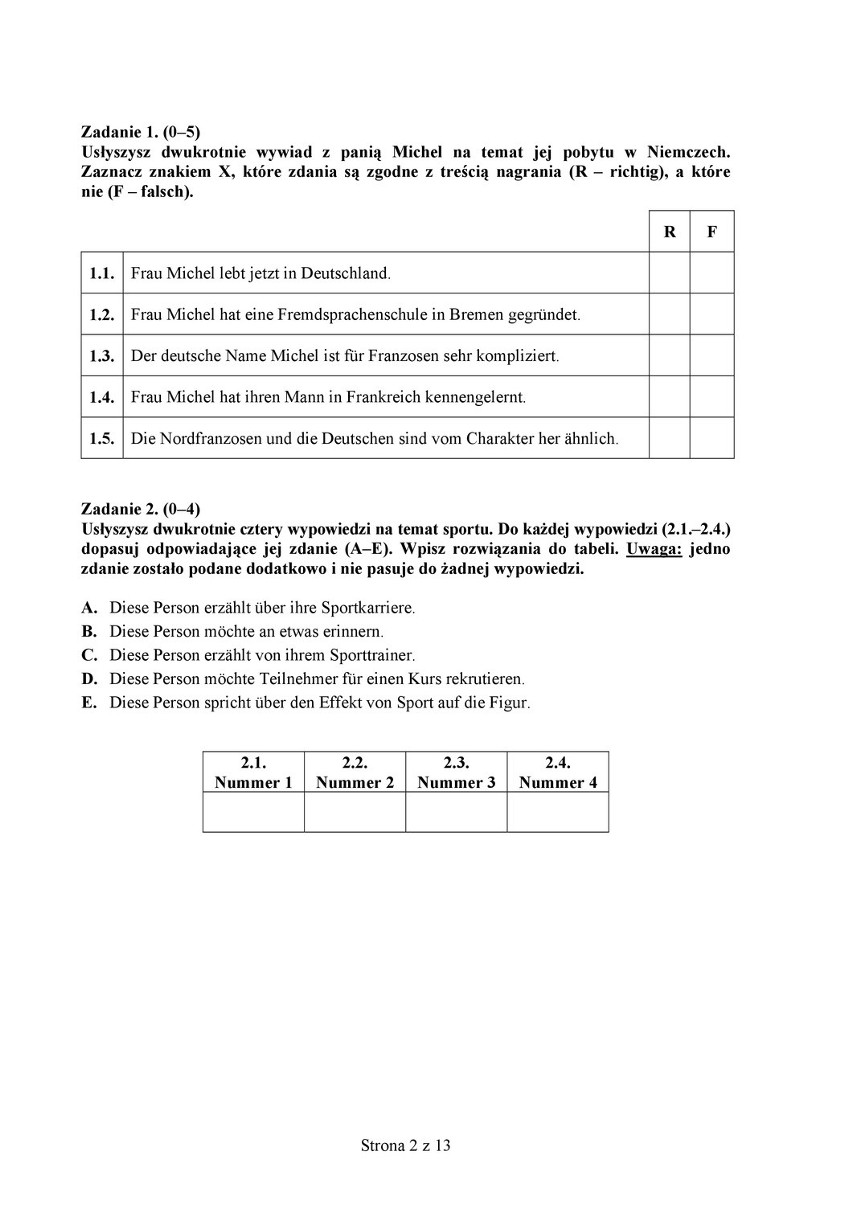 Matura 2015. Rozwiąż maturę z języka niemieckiego. Poziom podstawowy [TEST, ODPOWIEDZI] 