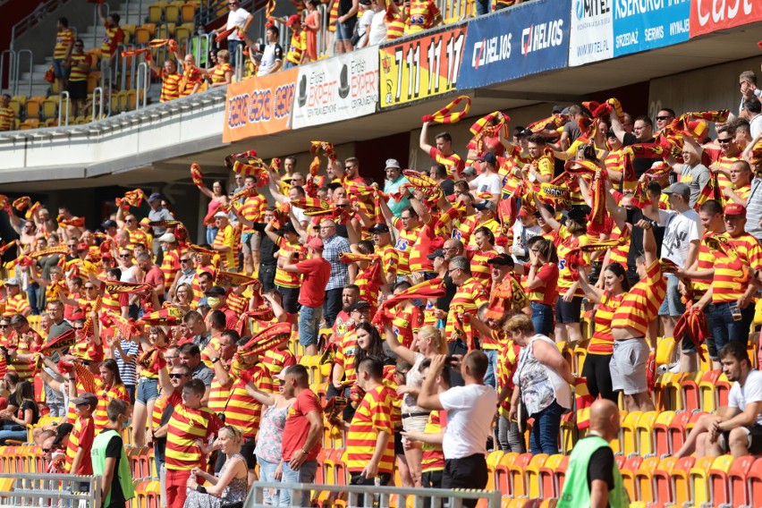 Kibice na meczu Jagiellonia Białystok - Lechia Gdańsk