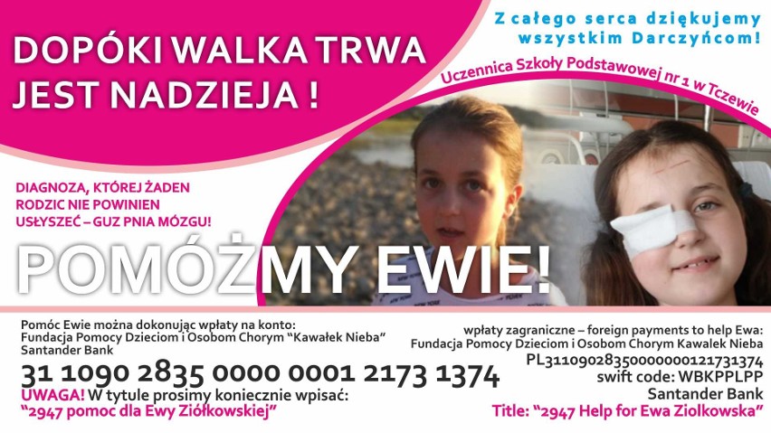 U 10-letniej Ewy z Tczewa zdiagnozowano guz mózgu. Trzy miesiące temu oddała swoje włosy chorym na raka, teraz sama potrzebuje pomocy