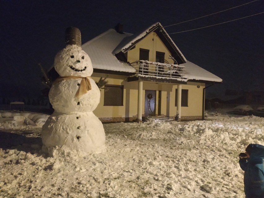 Bałwany giganty, ogry, pandy, jaszczury, zamki ze śniegu. Fantazja internautów z Podkarpacia nie ma granic [ZDJĘCIA]