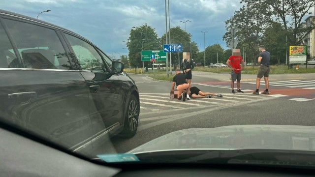 Po potrąceniu rowerzysta został przewieziony do szpitala