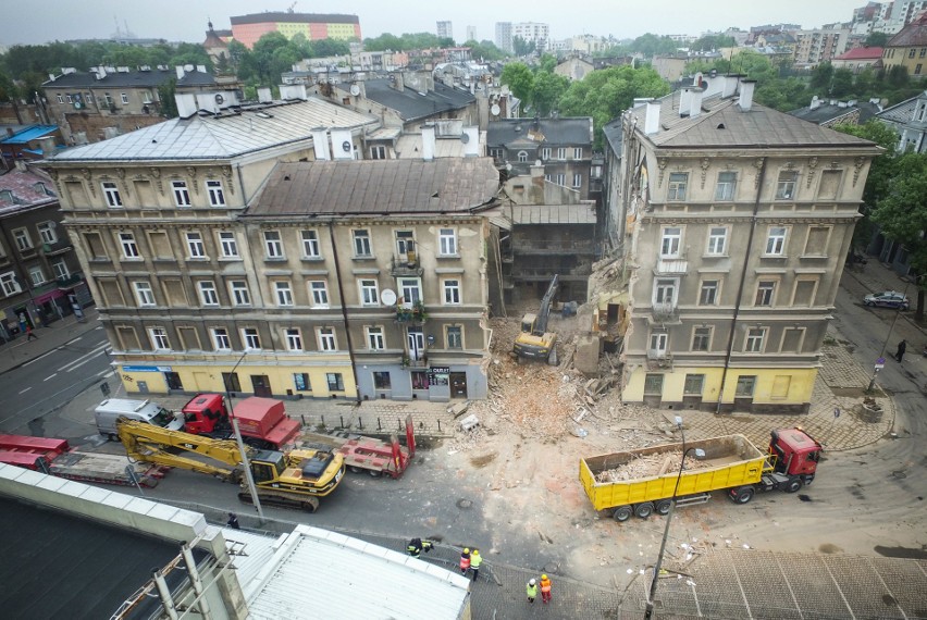 Zburzona kamienica przy ul. Lubartowskiej w Lublinie
