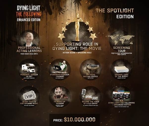 Dying Light: The Following. Edycja kolekcjonerska za 10 milionów dolarów