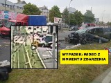 Wypadek na Gdańskiej w Szczecinie: Szokujące nagranie! Kierowca przejechał przez torowisko i wbił się w nadjeżdżającą ciężarówkę! [WIDEO]