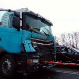 W Strzelcach Opolskich zderzyły się dwie ciężarówki