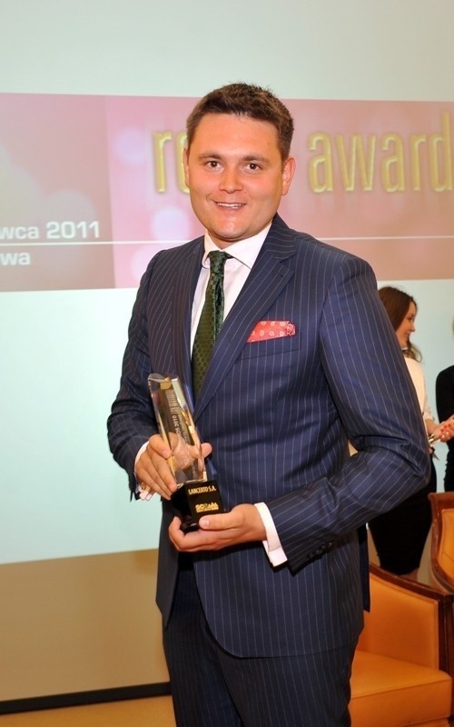 Nagrodę odebrał wiceprezes firmy Tomasz Ciąpła.  Fot. Archiwum – Lancerto SA