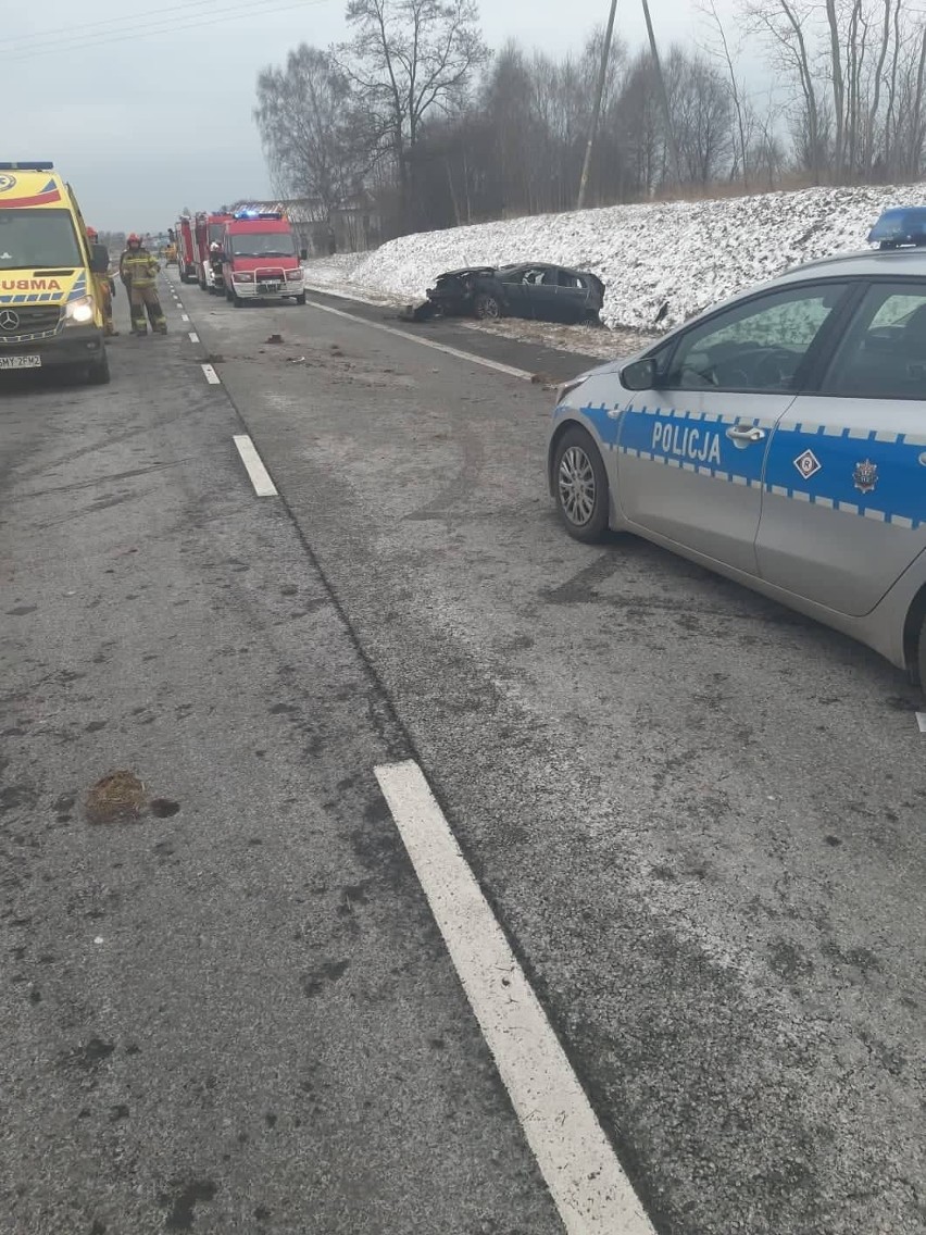 Wypadek na DK 91 w Siedlcu Dużym