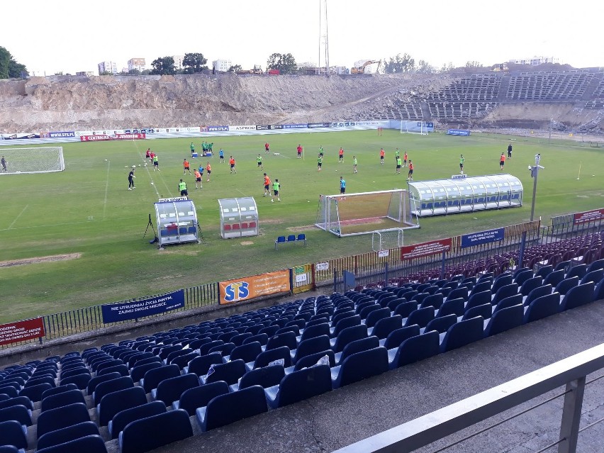 Budowa nowego stadionu Pogoni Szczecin - stan na 18 czerwca.