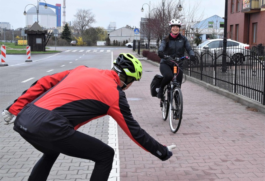 W wycieczce zorganizowanej przez Kruszwicką Grupę Rowerową...