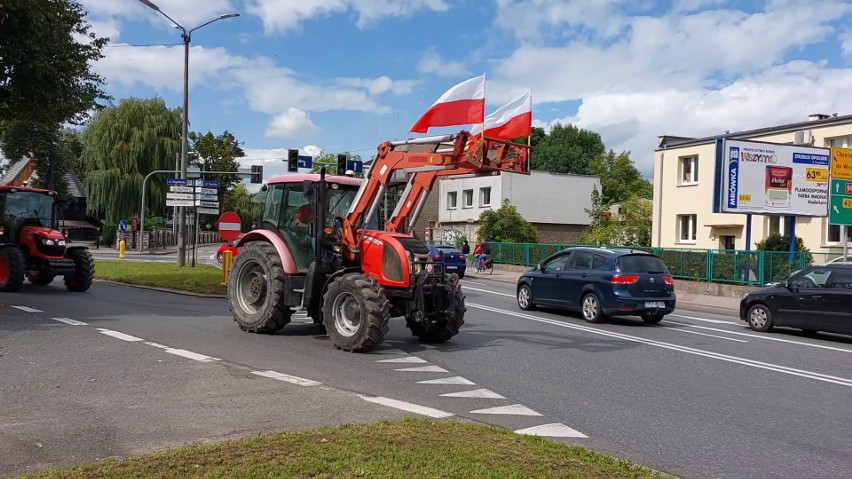 Tak wyglądał protest rolników w Strzelcach Opolskich.