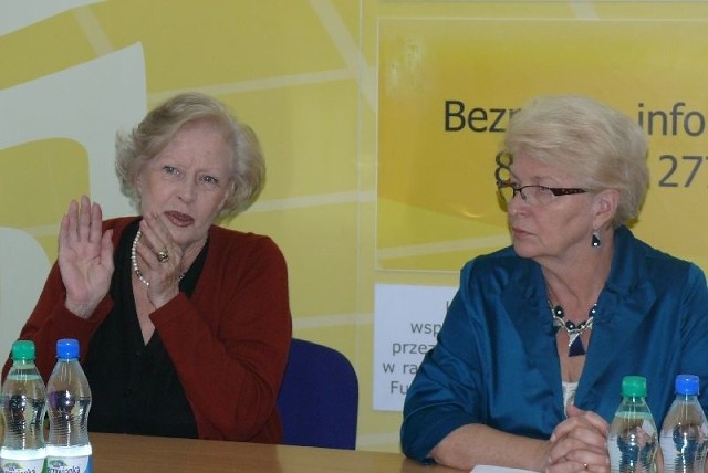 Beata Tyszkiewicz (z lewej) i Bożentyna Pałka-Korubą podczas środowej konferencji prasowej.